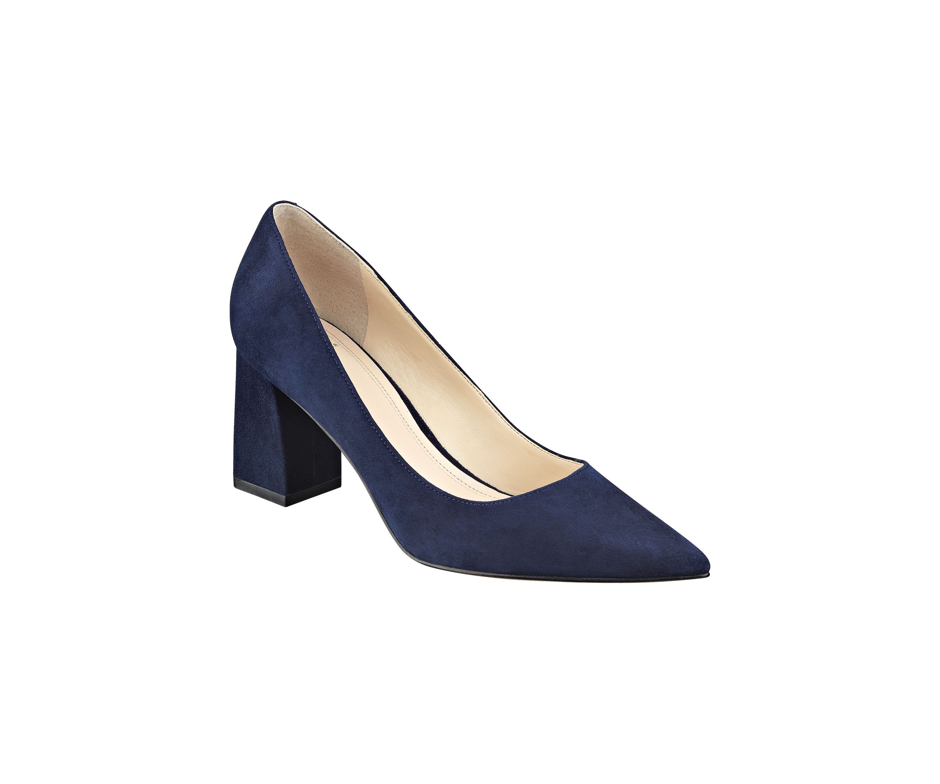 Zala Point Toe Chunky Mid Heel Pumps 
