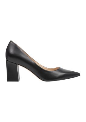 Zala Point Toe Chunky Mid Heel Pumps