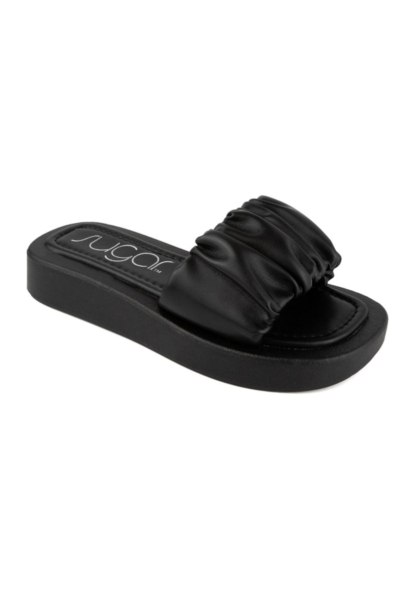 Mambo Ruched Slide Sandals