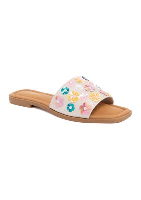 Sugar Women's Shanghi Slide Sandals, Champagne, 10M