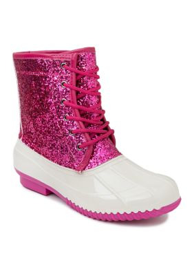 Womens glitter cheap duck boots