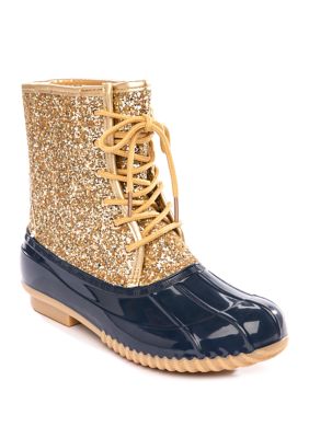 Tall glitter hot sale duck boots