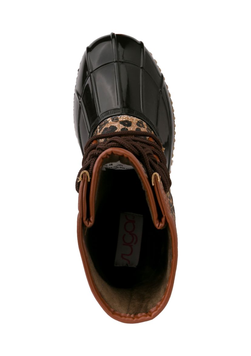 Shearling Lined Duck Boots 