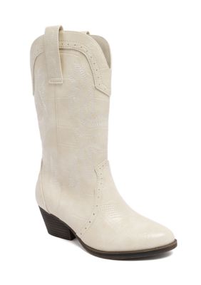 Sugar Women's Tammy Western Boots, Ivory, 10M