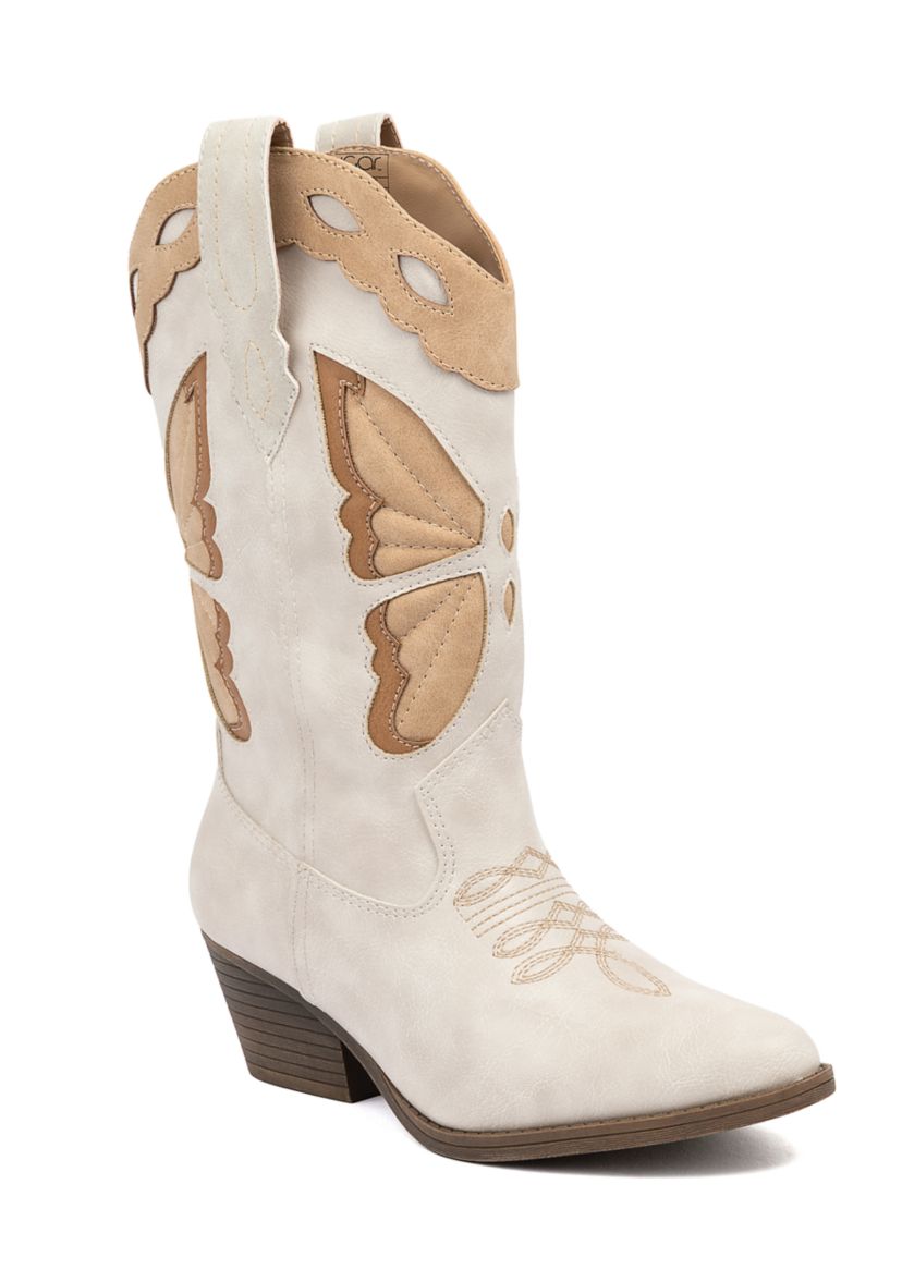 Teddy Butterfly Western Boots