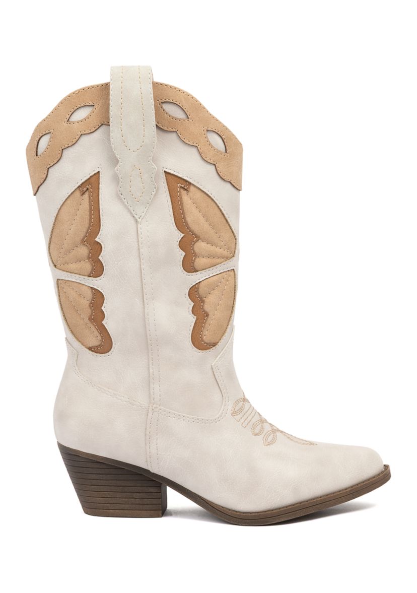 Teddy Butterfly Western Boots