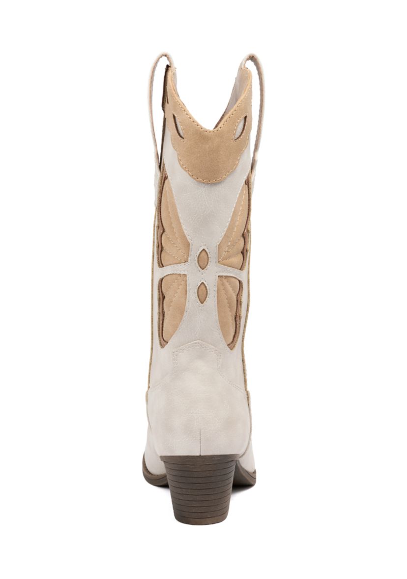 Teddy Butterfly Western Boots