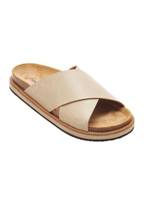 Free People Women's Sidelines Footbed Sandals, Grey, 5M US / 36 EU