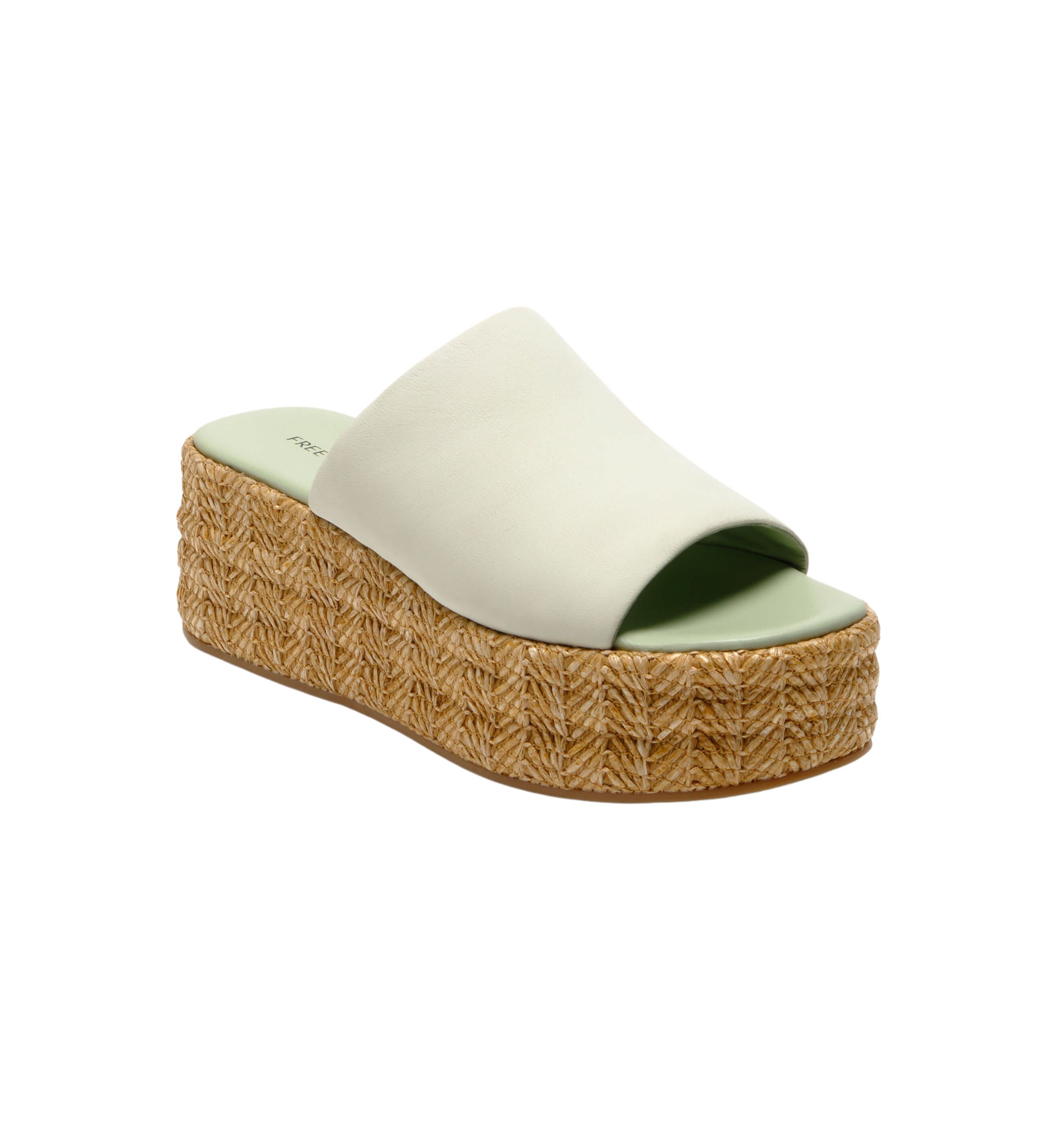 Harbor Raffia Platform Slide Sandals