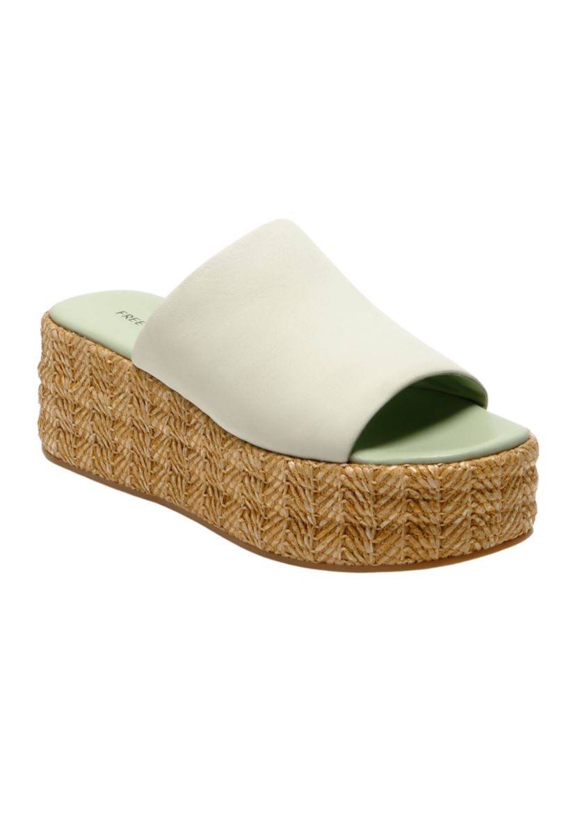 Harbor Raffia Platform Slide Sandals