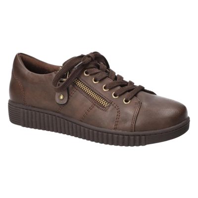 Easy Street Women's Novie Platform Sneakers, Brown, 9N