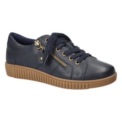 Easy Street Women's Novie Platform Sneakers, Navy Blue, 7.5N