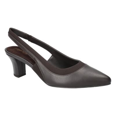 Easy Street Women's Dessa Slingback Pumps, Brown, 9.5N