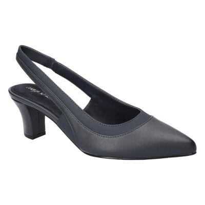 Easy Street Women's Dessa Slingback Pumps, Navy Blue, 8N
