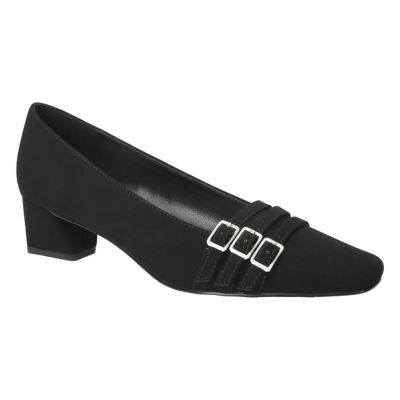 Easy Street Women's Enya Sqaure Toe Pumps, Black, 6.5WW