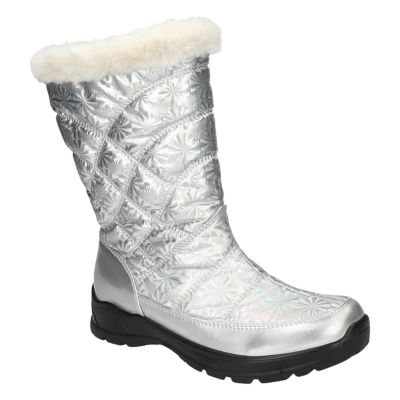 Easy Street Women's Cuddle Waterproof Boots, Silver, 11M