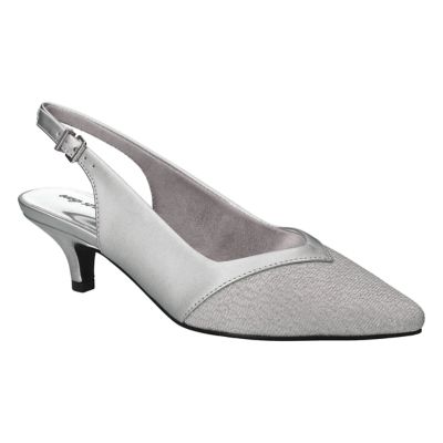 Easy Street Women's Vivid Slingback Pumps, Silver, 6WW
