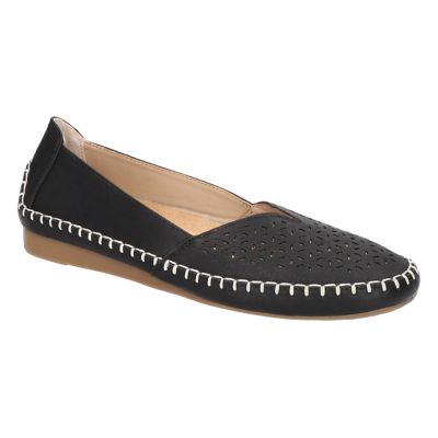 Easy Street Women's Amity Slip-On Flats, Black, 7.5W