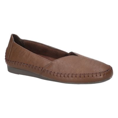 Easy Street Women's Amity Slip-On Flats, Brown, 6.5WW