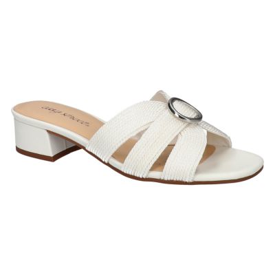Easy Street Women's Onyx Slide Sandals, White, 7.5N