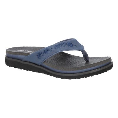 Easy Street Women's Wanderlust Thong Sandals, Navy Blue, 6.5N