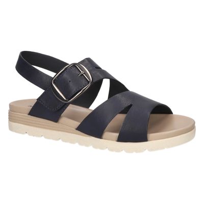 Easy Street Women's Daydream Wedge Sandals, Navy Blue, 8.5M