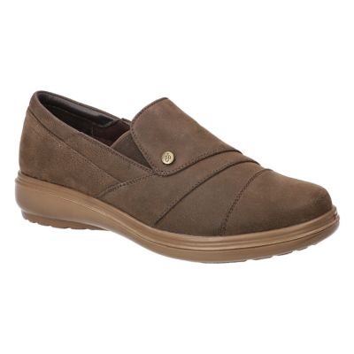 Easy Street Women's Zilla Slip-On Flats, Brown, 9M