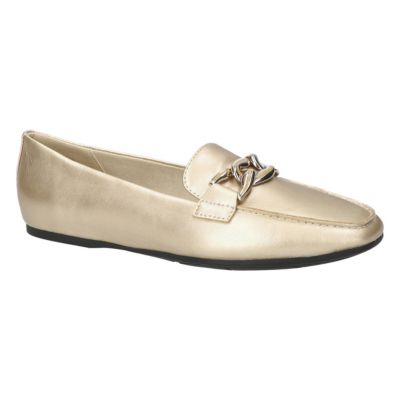 Easy Street Women's Femi Square Toe Flats, Champagne, 7M