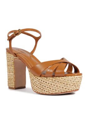 Schutz Women's Keefa Rafia Platform Sandals, 8.5M