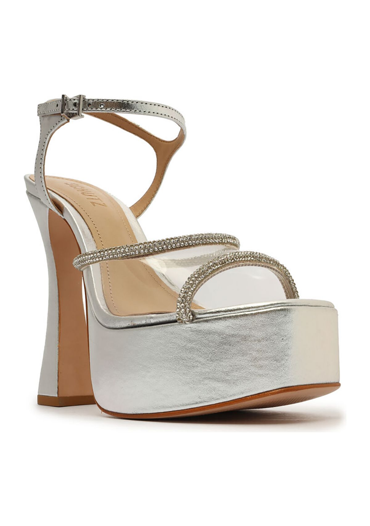 Aileen Crystal Clear Platform Sandals