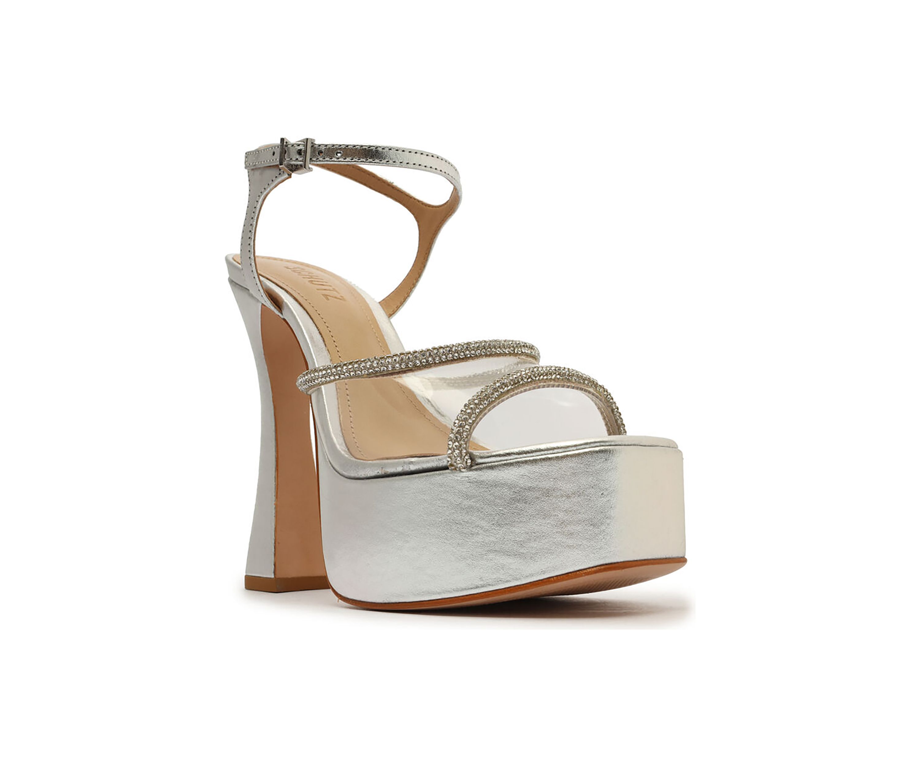 Aileen Crystal Clear Platform Sandals