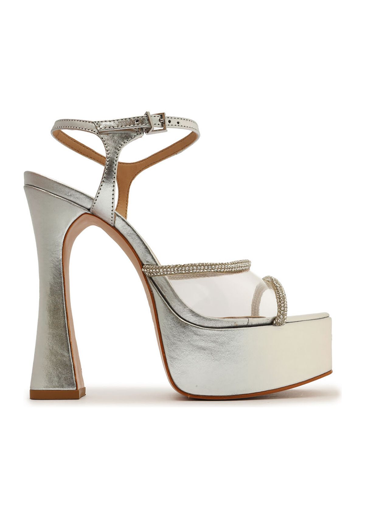 Aileen Crystal Clear Platform Sandals