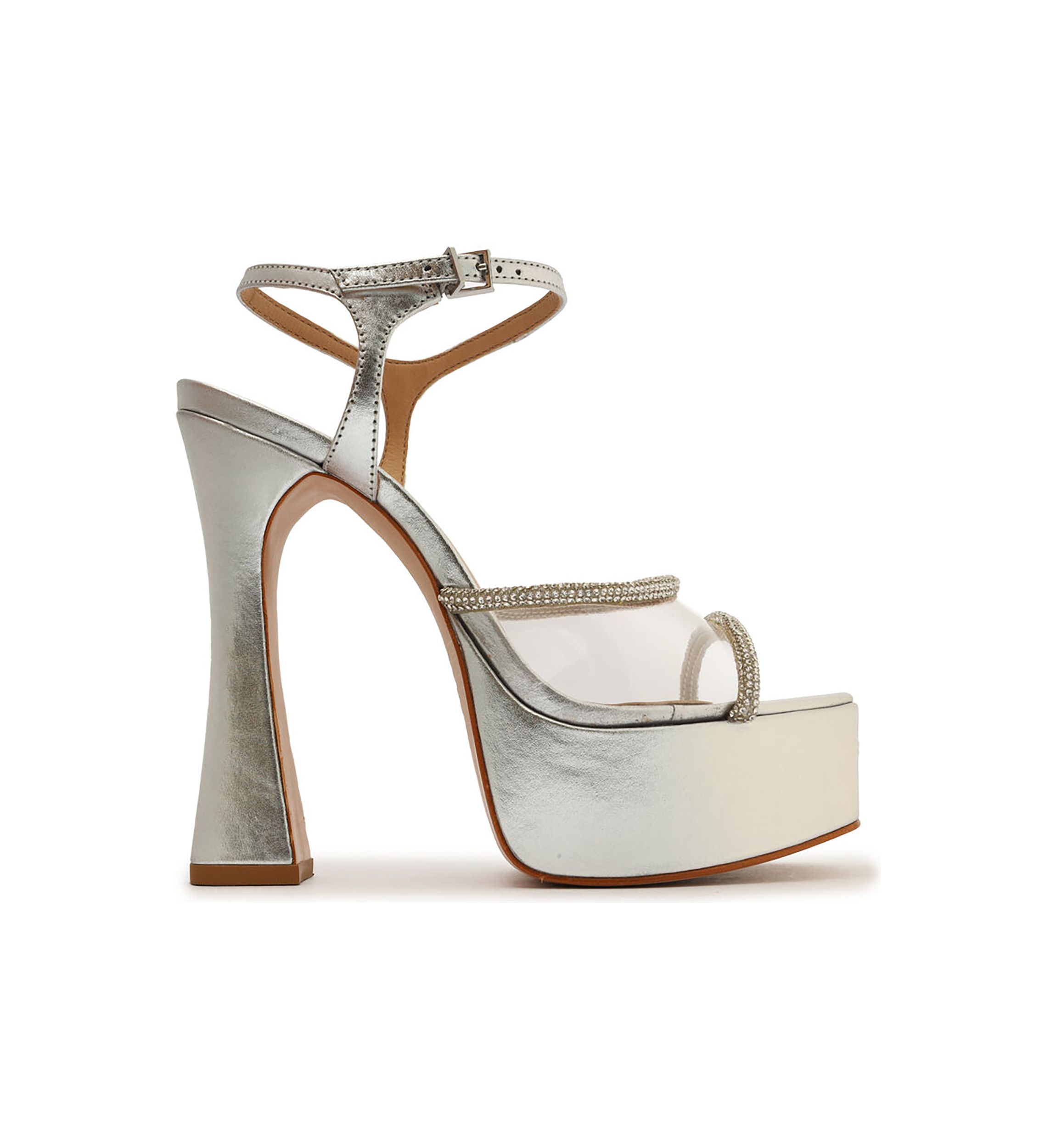 Aileen Crystal Clear Platform Sandals