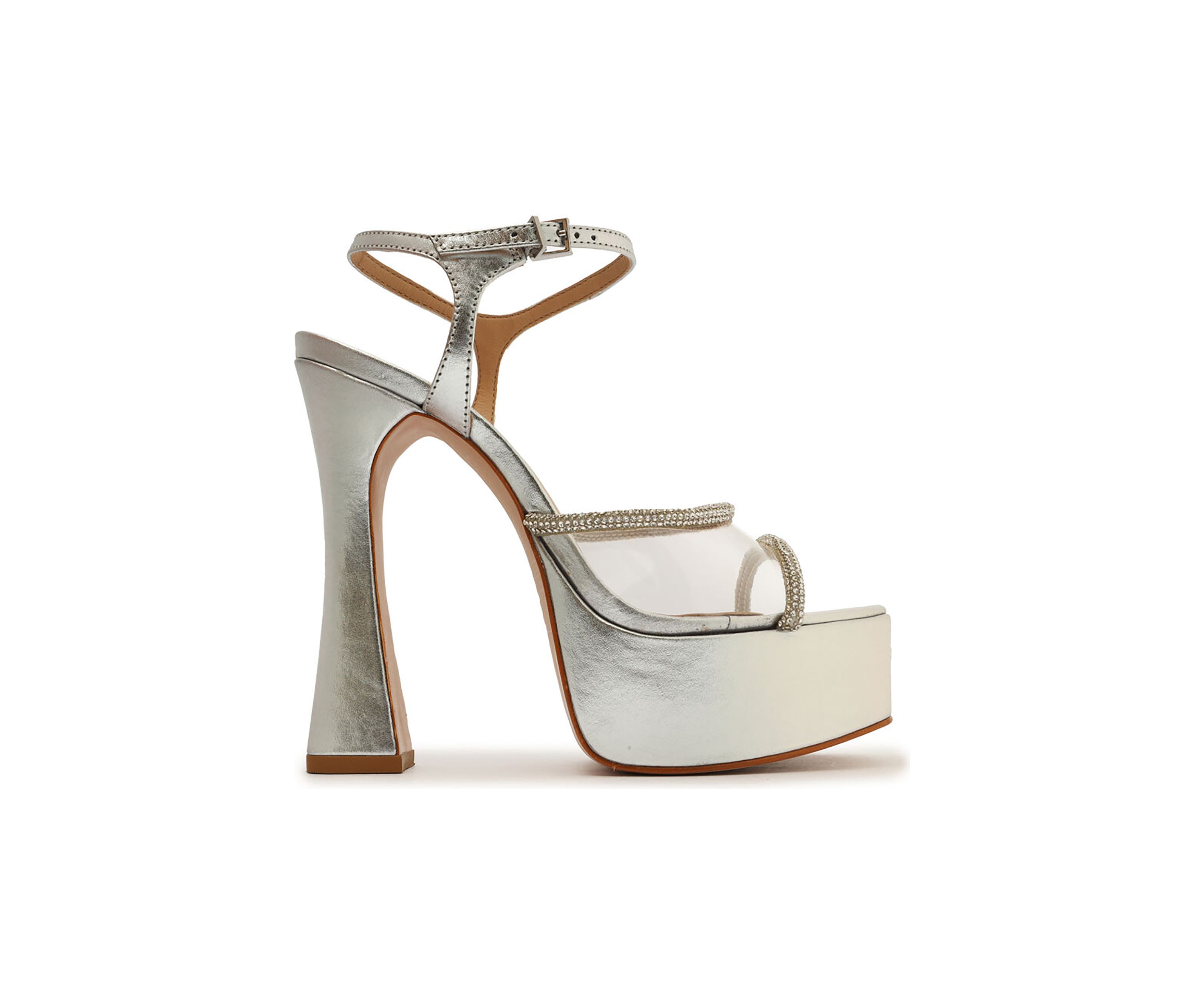 Aileen Crystal Clear Platform Sandals