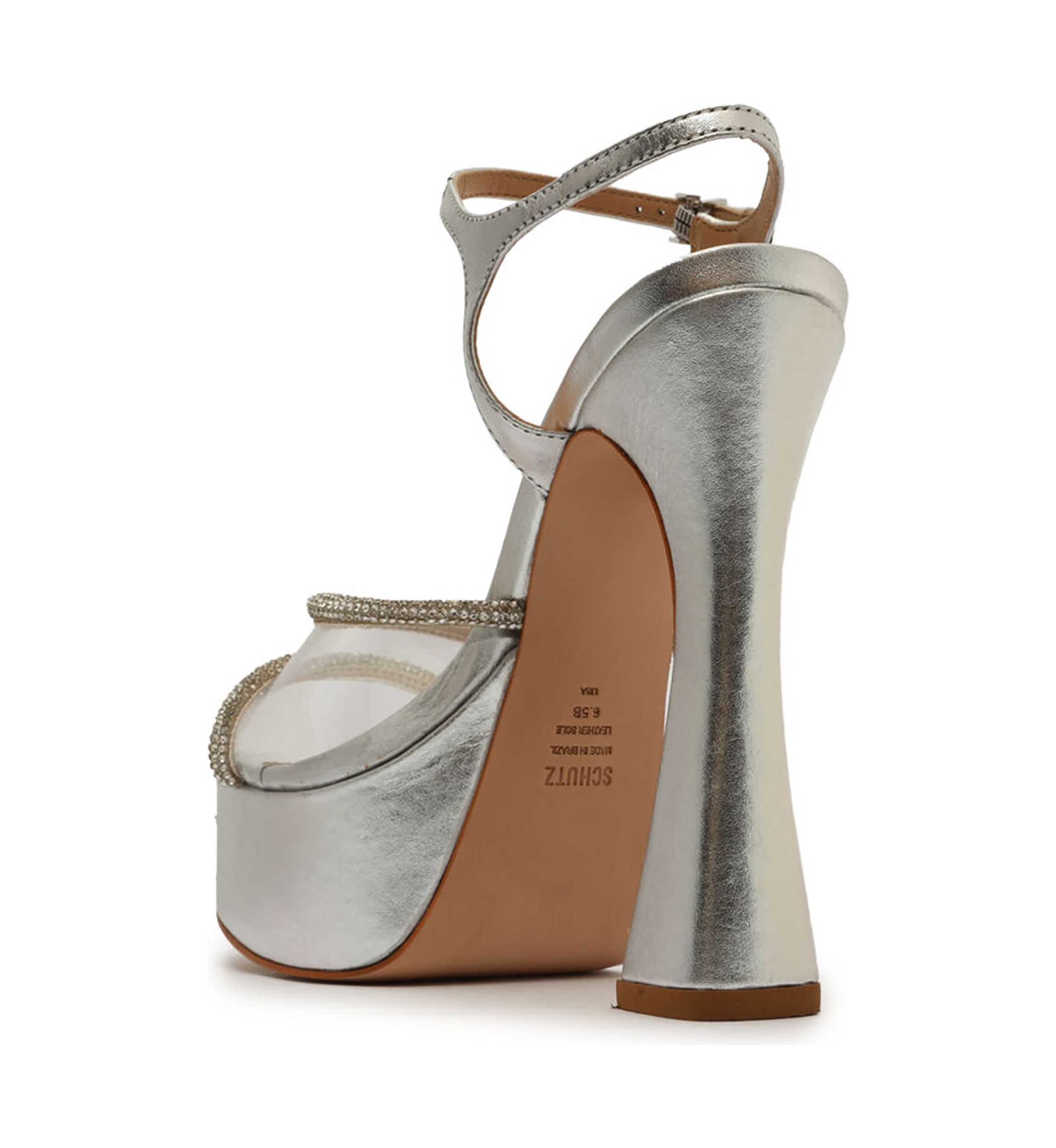 Aileen Crystal Clear Platform Sandals
