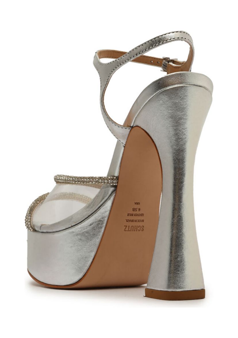Aileen Crystal Clear Platform Sandals