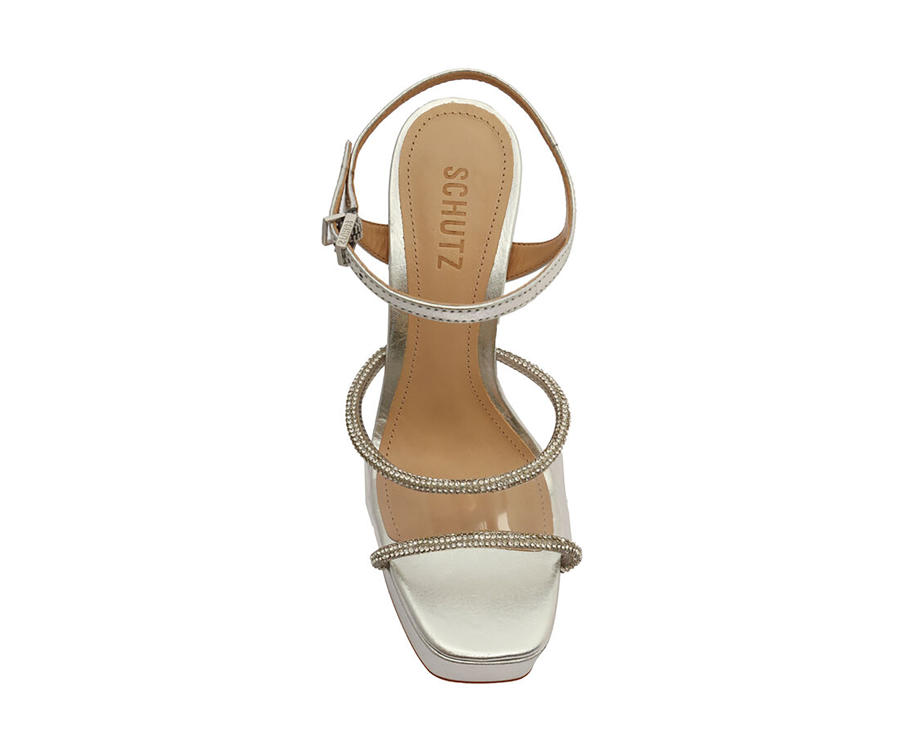 Aileen Crystal Clear Platform Sandals