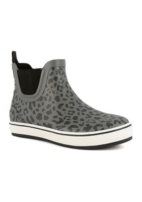 London fog best sale leopard rain boots