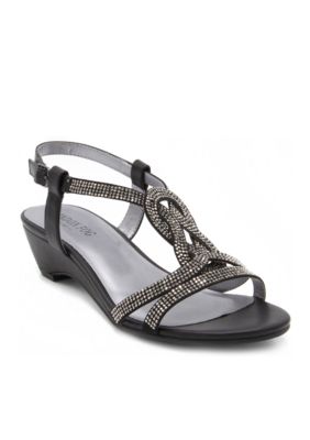 London Fog® Macey Demi Wedge Dress Sandals | belk