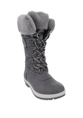 london fog womens melton cold weather snow boot