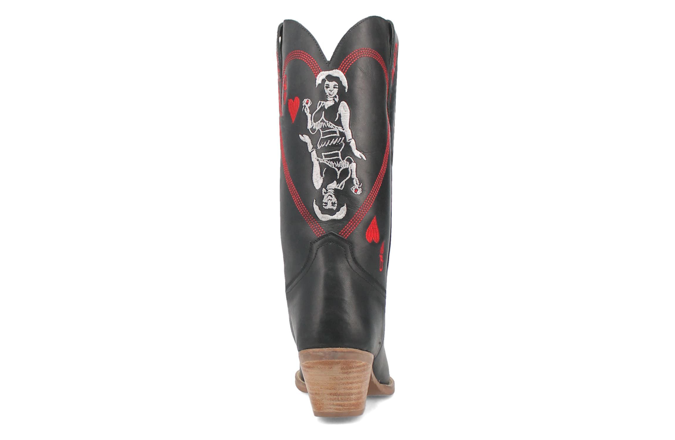 QUEEN A HEARTS  LEATHER BOOT