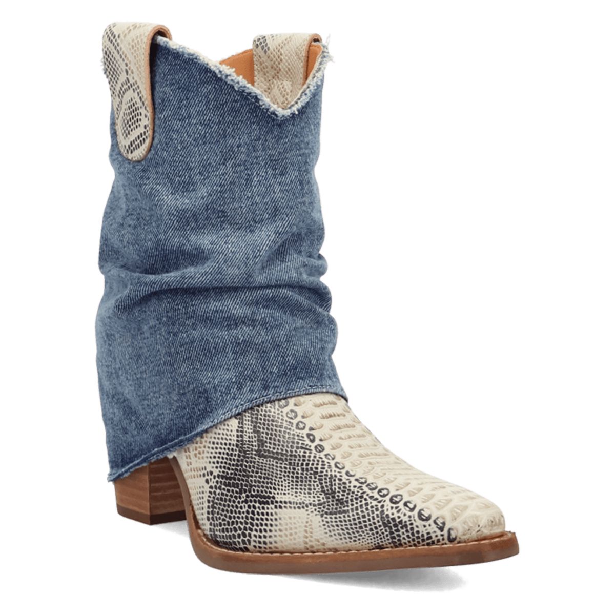 Denim Dream Leather Bootie