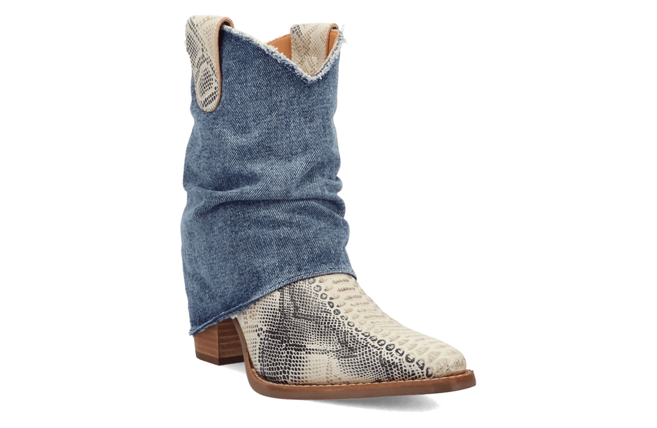 Denim Dream Leather Bootie