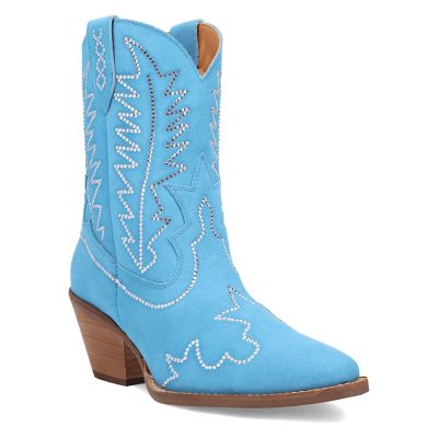 Dingo Women's Tiny Pony Suede Leather Bootie, Blue, 11M