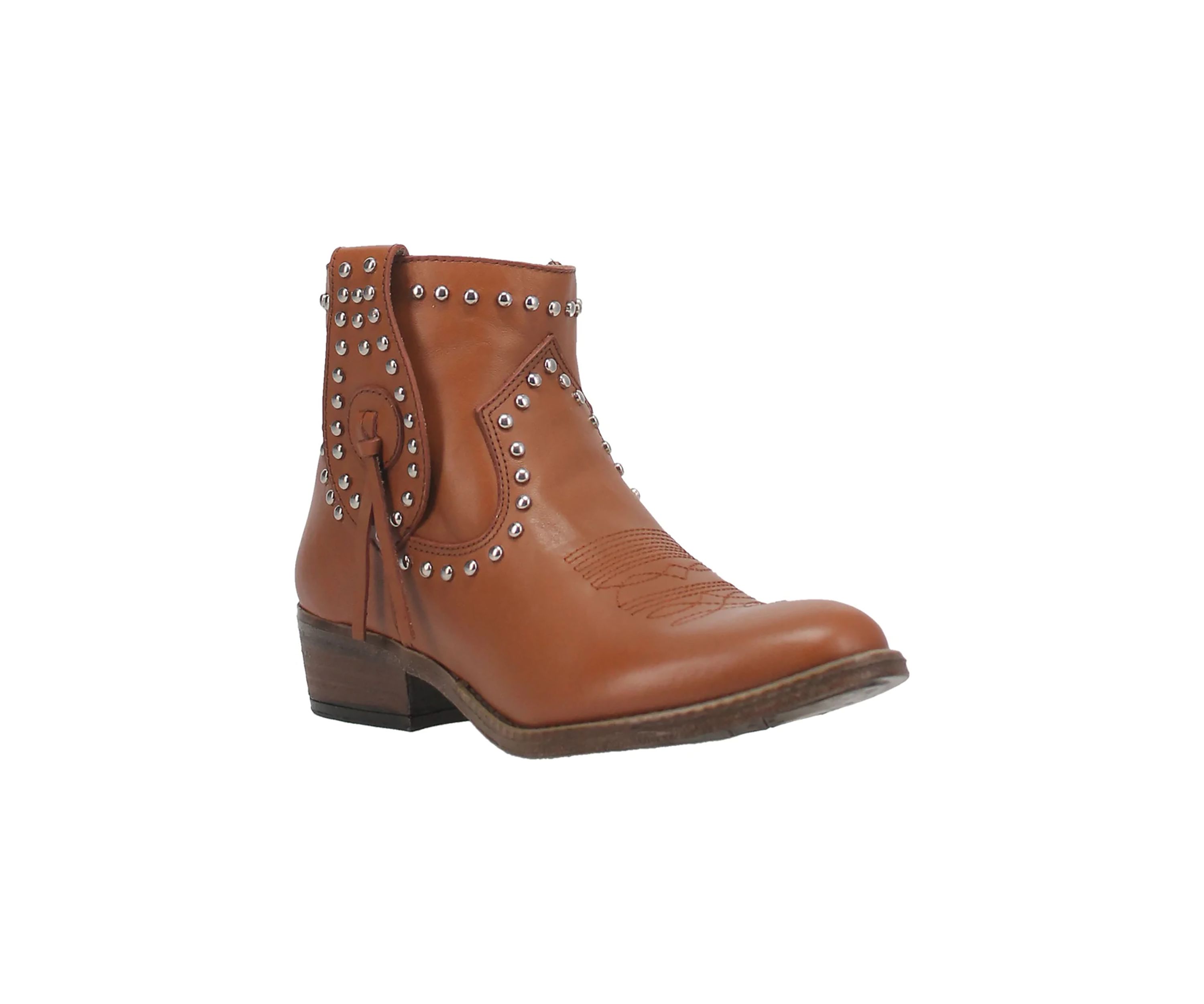 Destry Leather Studded Bootie