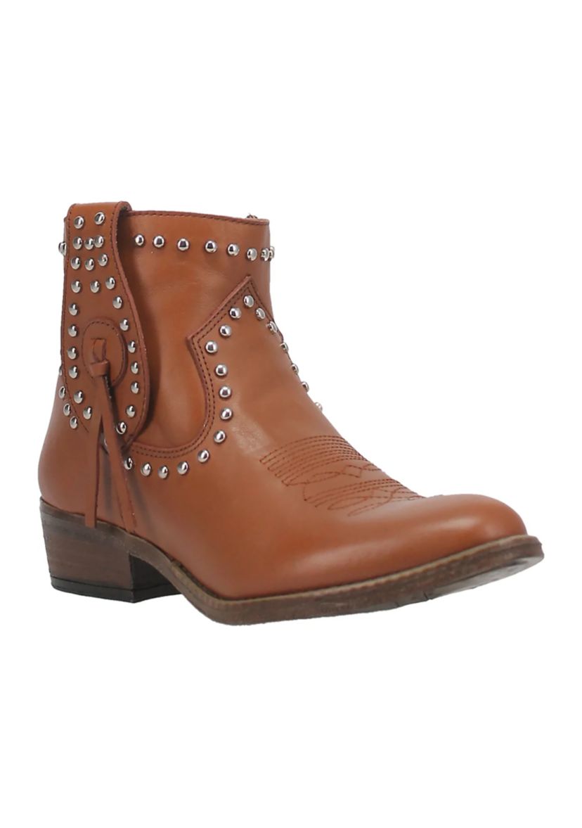 Destry Leather Studded Bootie