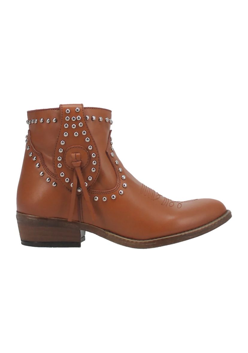 Destry Leather Studded Bootie