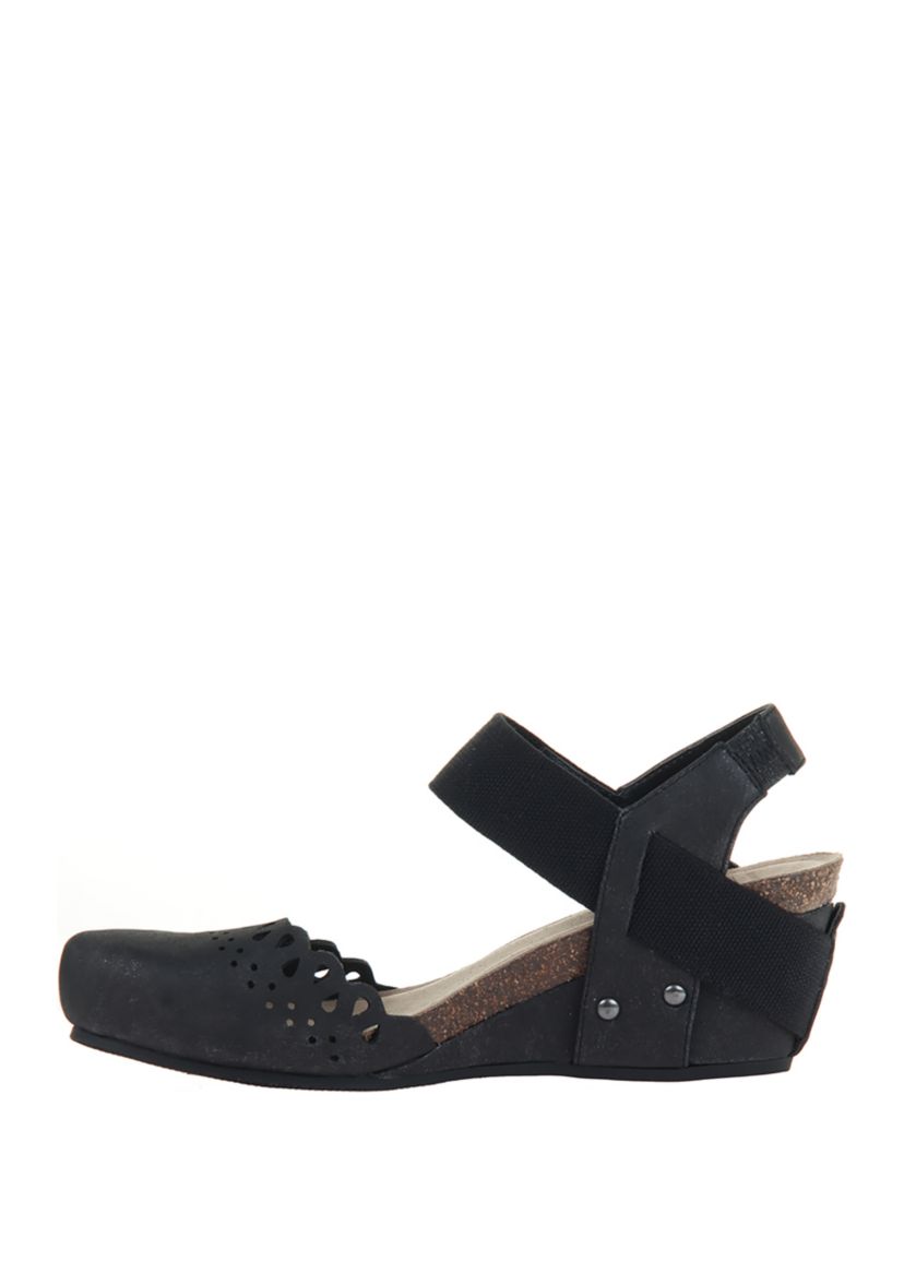Textile Wedge Sandals