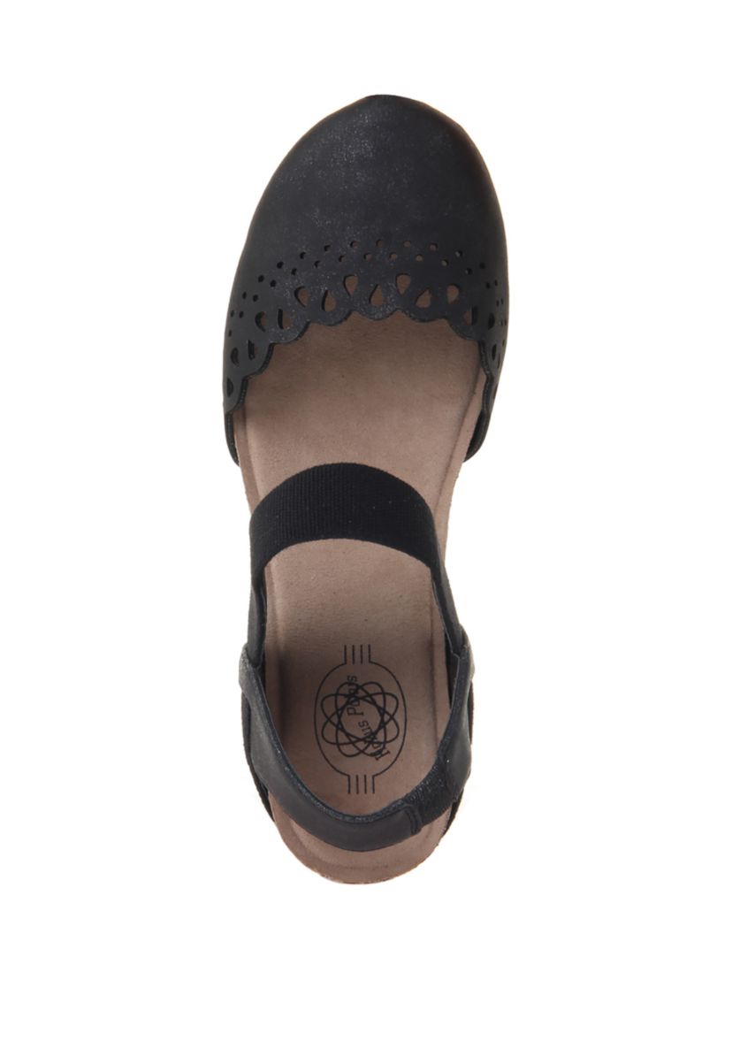 Textile Wedge Sandals