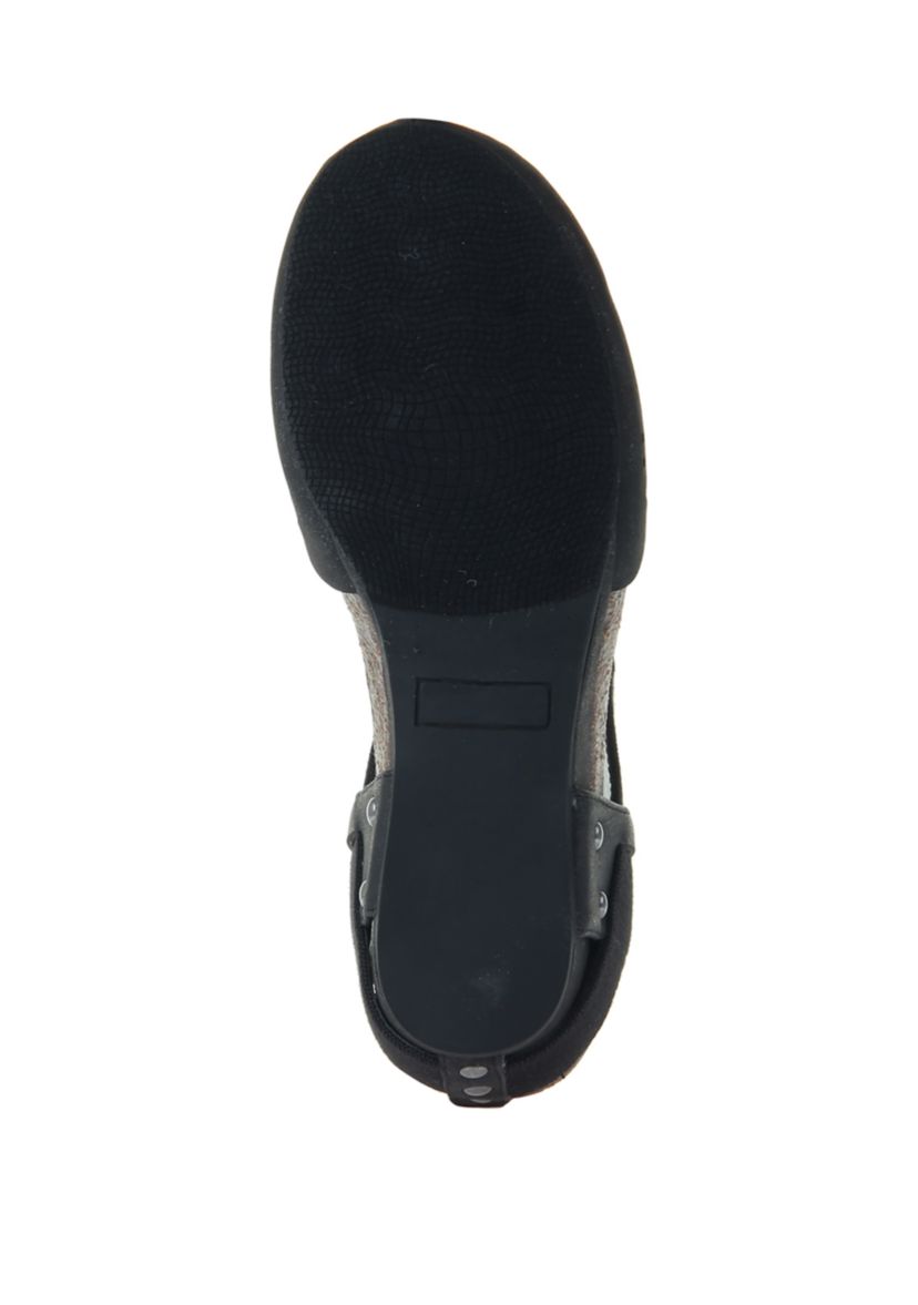 Textile Wedge Sandals